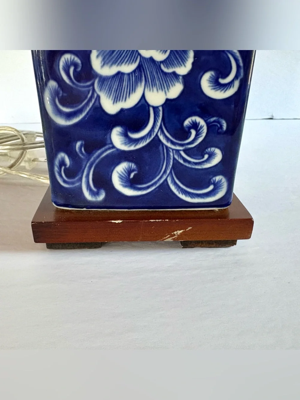 Ralph Lauren Blue & White Porcelain Table Lamp NO SHADE